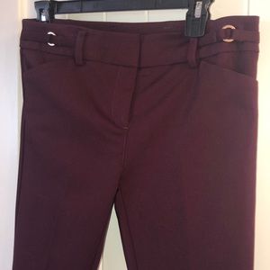 Burgundy crop pant